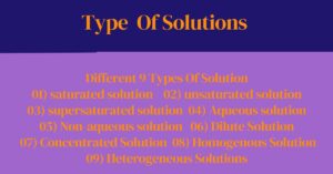 Type Of Solution